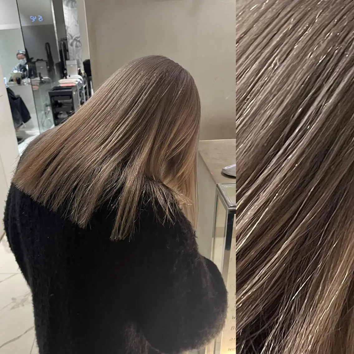 セミロング カラー ヘアアレンジ 成人式 ベージュカラー ブリーチ ブラウンカラー ケアブリーチ stylist ◎RUKI.のヘアスタイル
