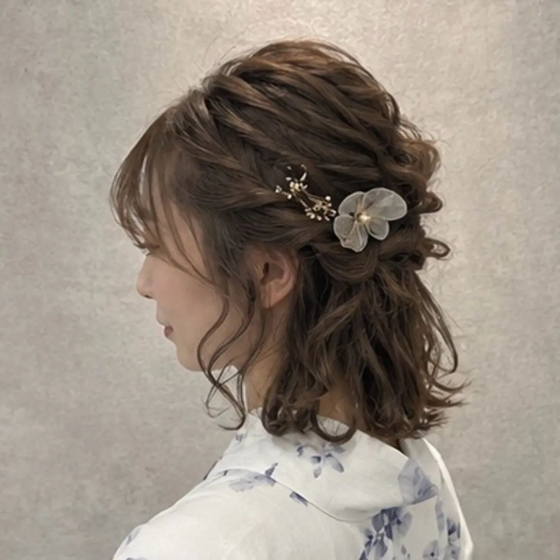 ヘアアレンジ カット ヘアセット 小島 咲音/艶カラー /レイヤー/縮毛矯正のヘアスタイル