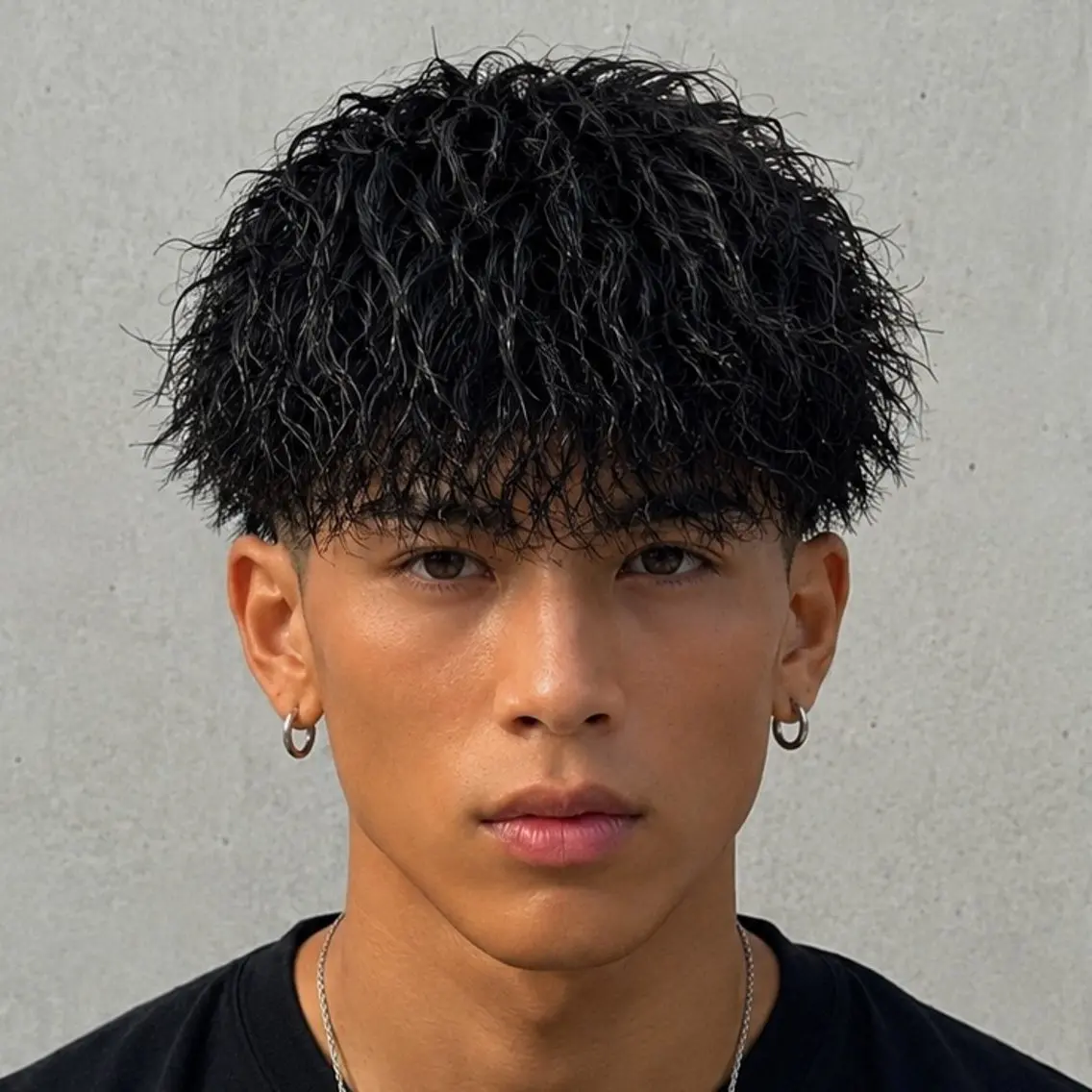 パーマ メンズ マッシュ カット パーマ メンズ特化カットパー マカラー坂田柊のヘアスタイル