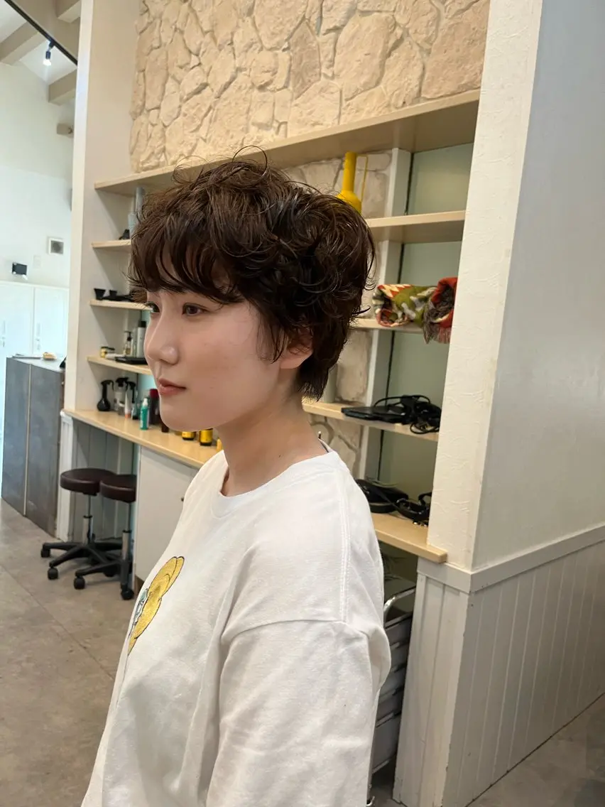 ショート パーマ 金沢市/美容師/ 岡島由希美のマツエク・マツパデザイン