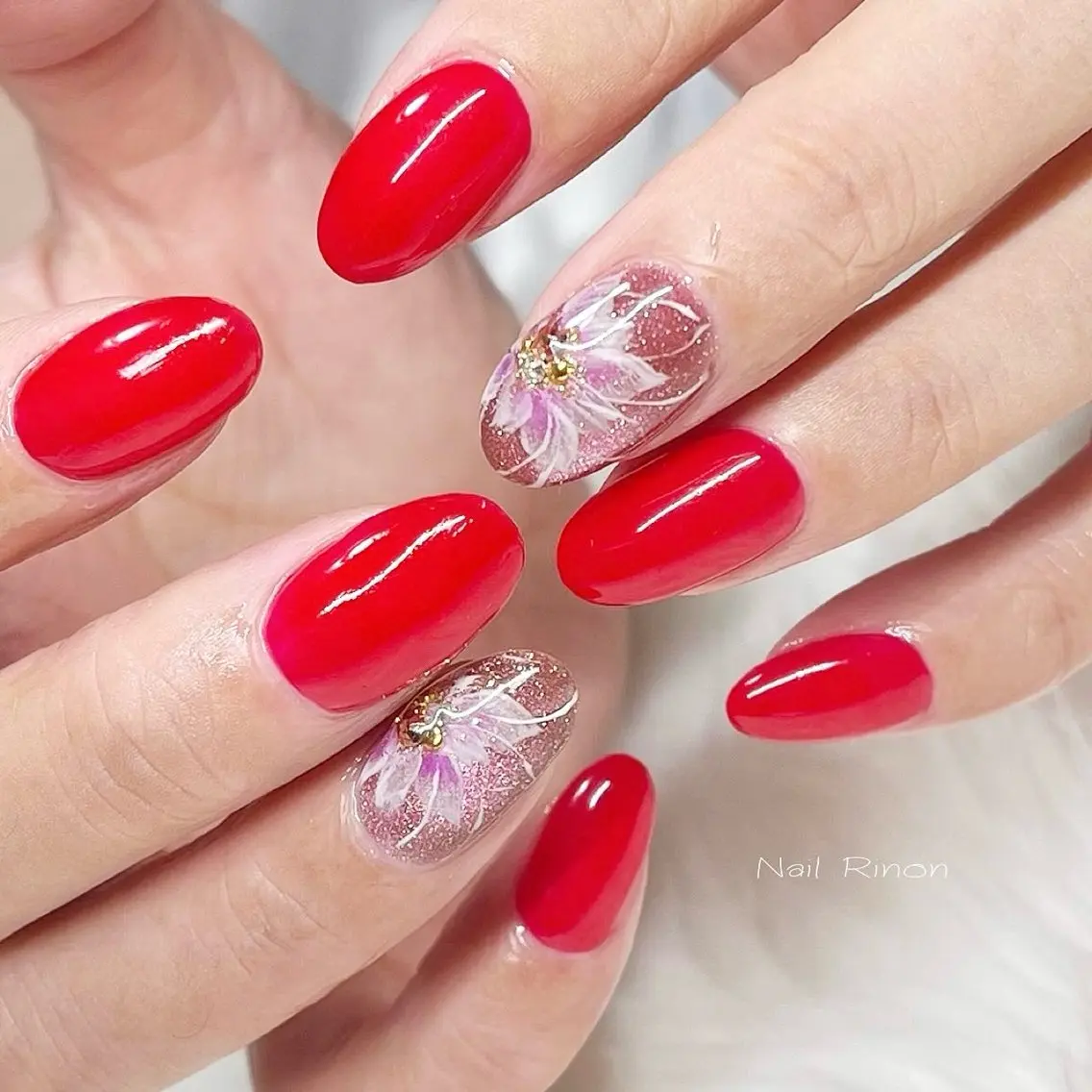ネイル フラワーネイル ハンドネイル Nail Rinonのネイルデザイン