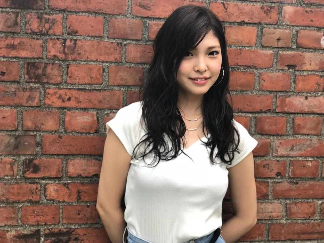 ロング カラー アッシュ カット ヘアカラー トリートメント 及川 祐輔のヘアスタイル
