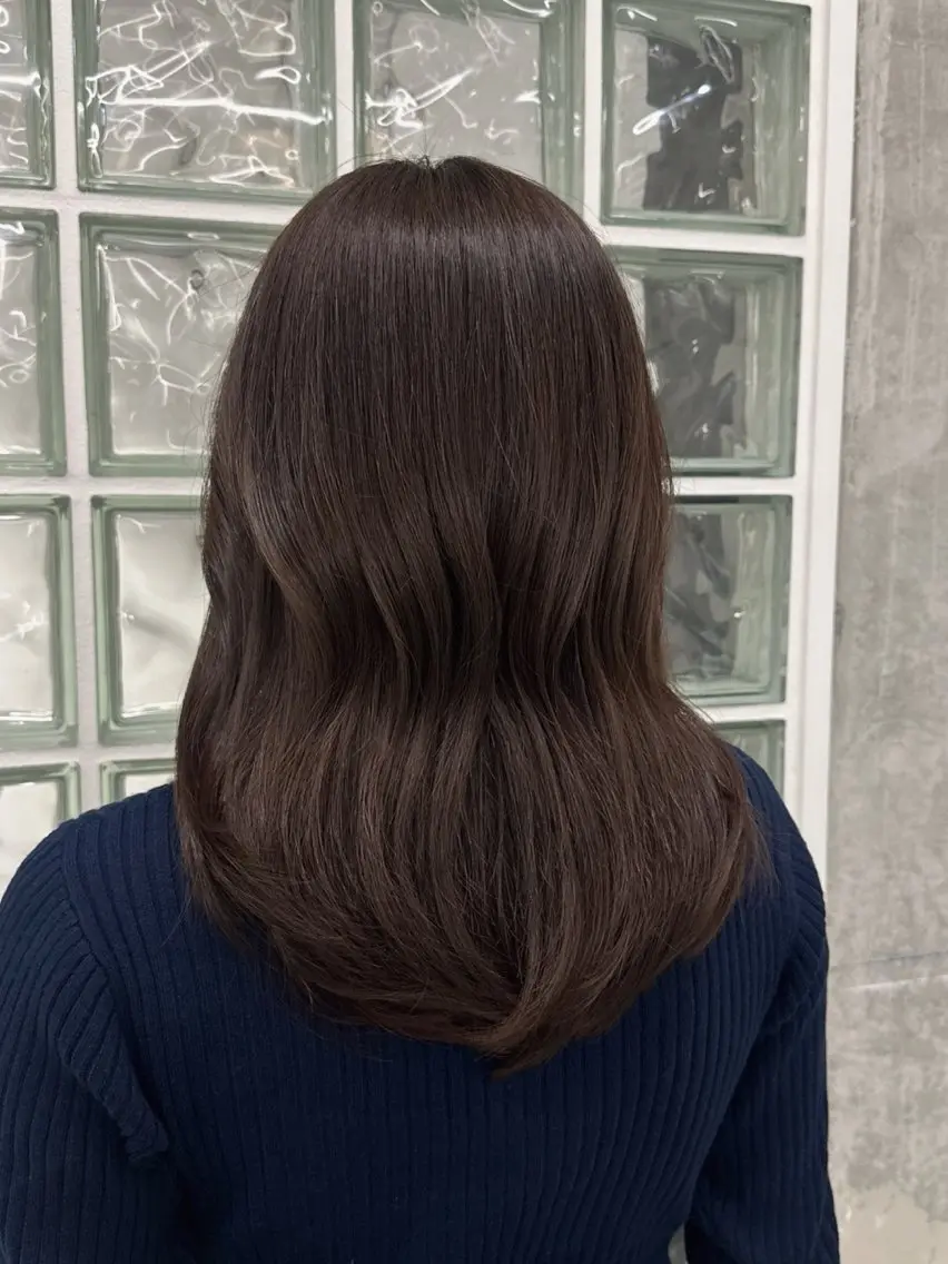 カラー ヘアカラー トリートメント ヘアセット 秋永 鈴のヘアスタイル