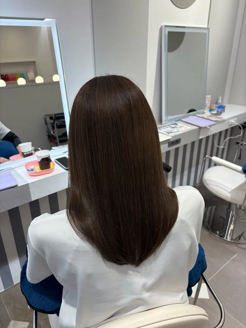 ミディアム カラー ヘアカラー echelle ゆうなのヘアスタイル