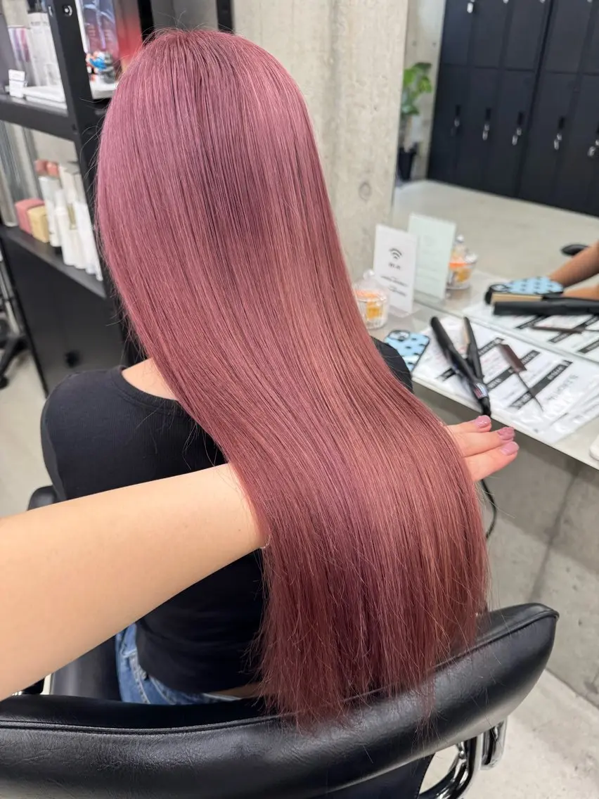 カラー ヘアカラー トリートメント Asami/名古屋/ ハイトーン/デザインのヘアスタイル