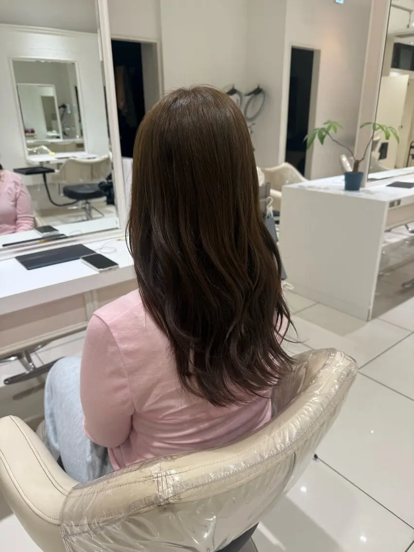 ロング カラー ブリーチ ブラウンカラー 透明感カラー ダブルカラー ヘアカラー 村瀬 友香のヘアスタイル