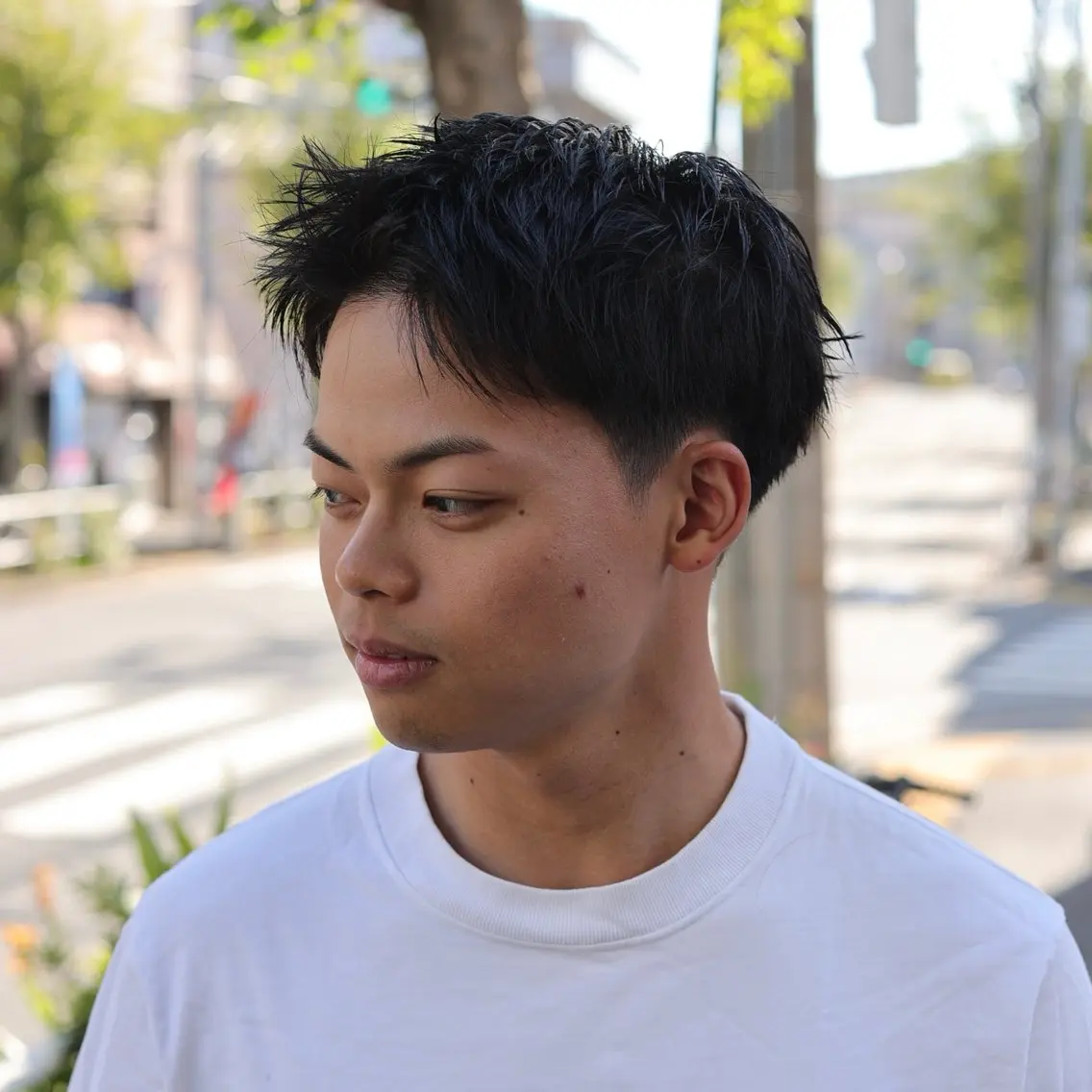 ショート メンズ アップバング ビジネス ショートヘア カット メンズカット✂️/ パーマ🌀/金敷幸作のヘアスタイル