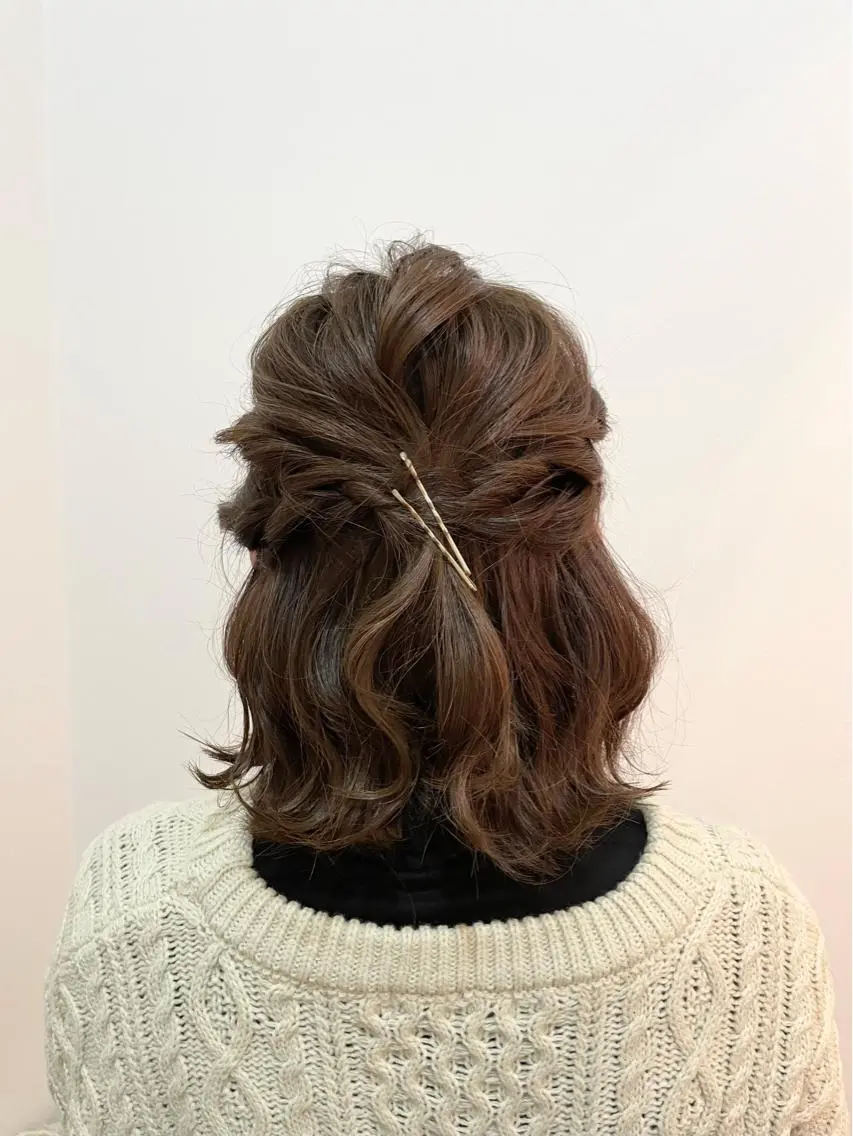 簡単ヘアセットの写真