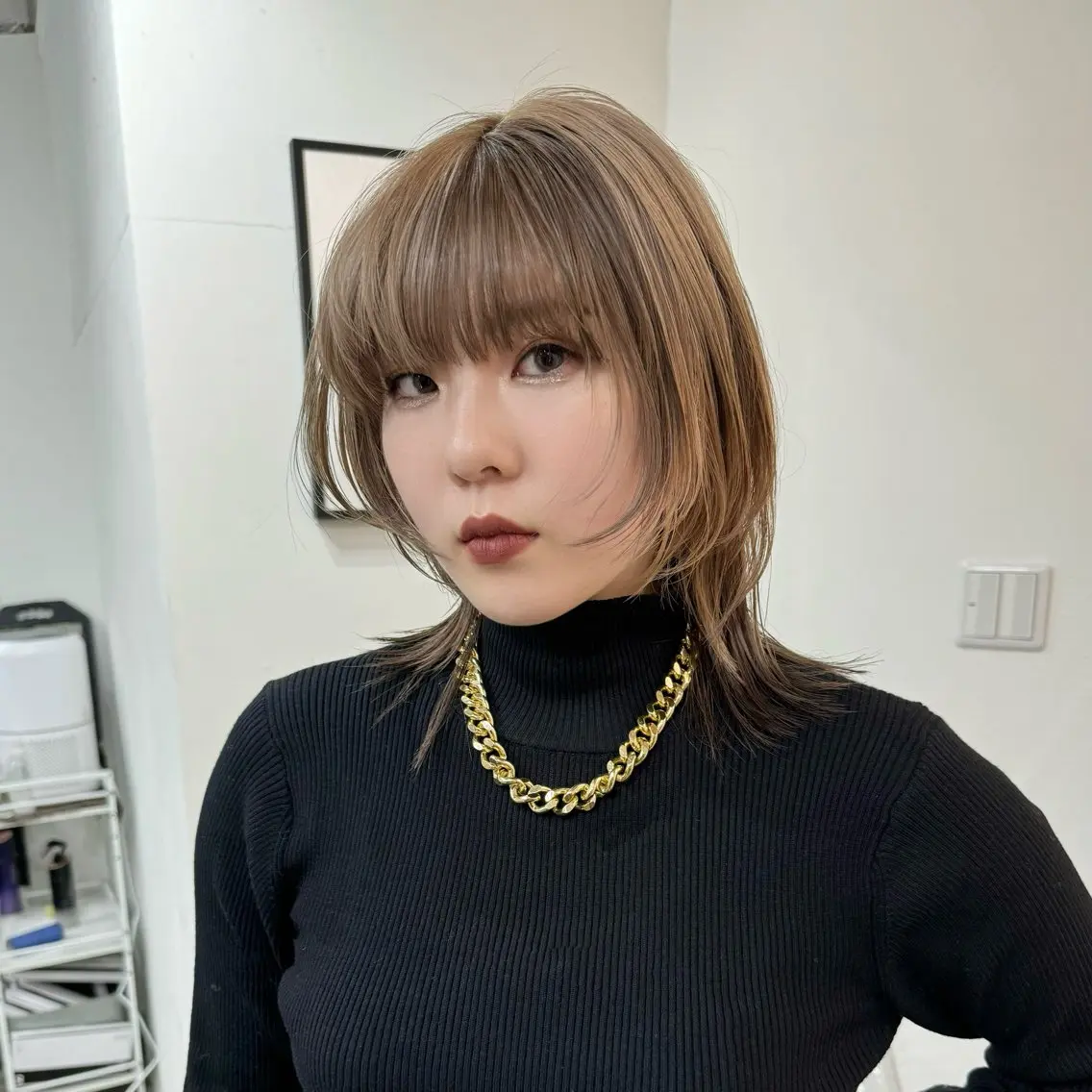 ミディアム カラー エクステモデル募集 💗大阪梅田/川上のヘアスタイル