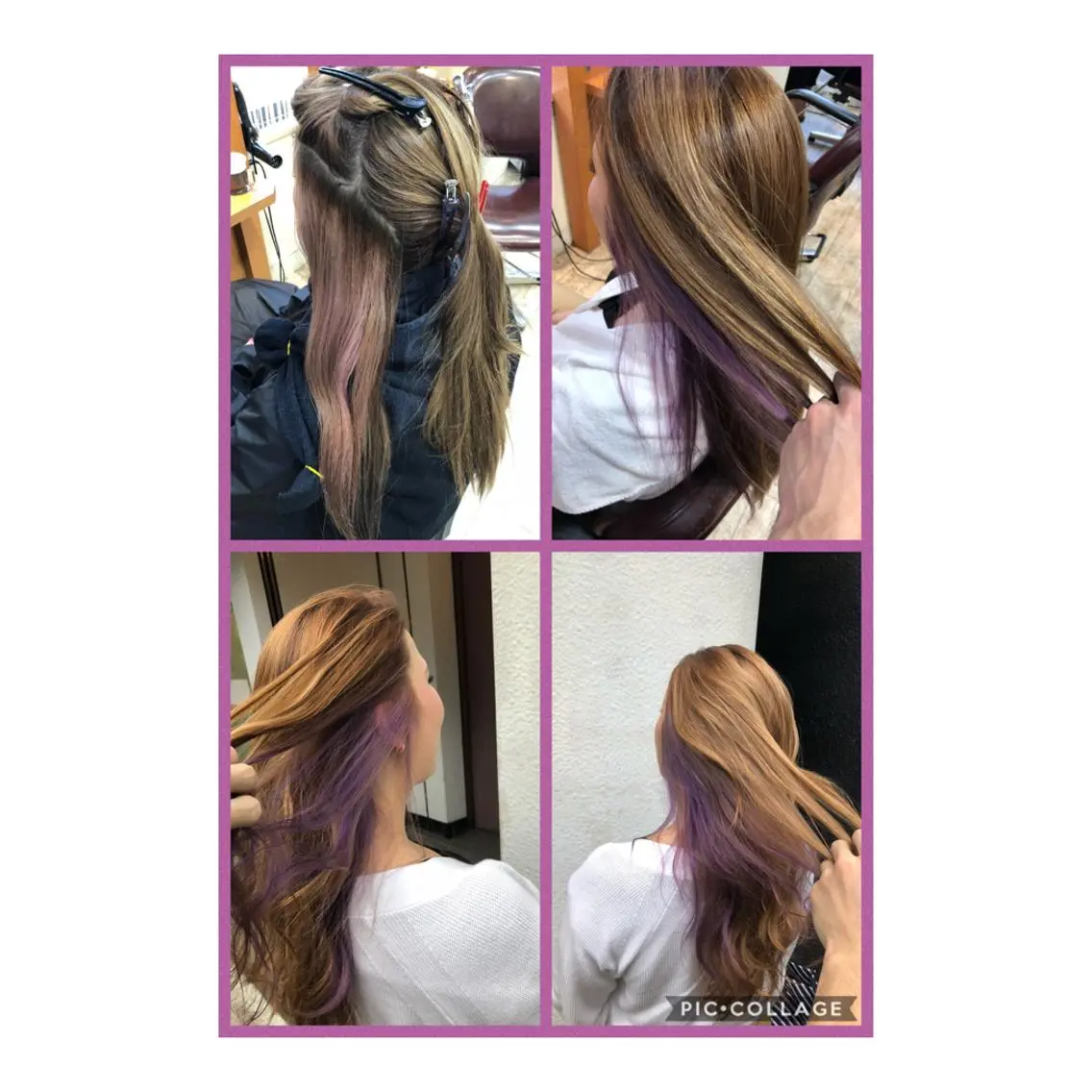 ロング カラー ディープラベンダー インナーカラー ラベンダーカラー トリートメント 100%髪質改善特化 TRUNSのヘアスタイル