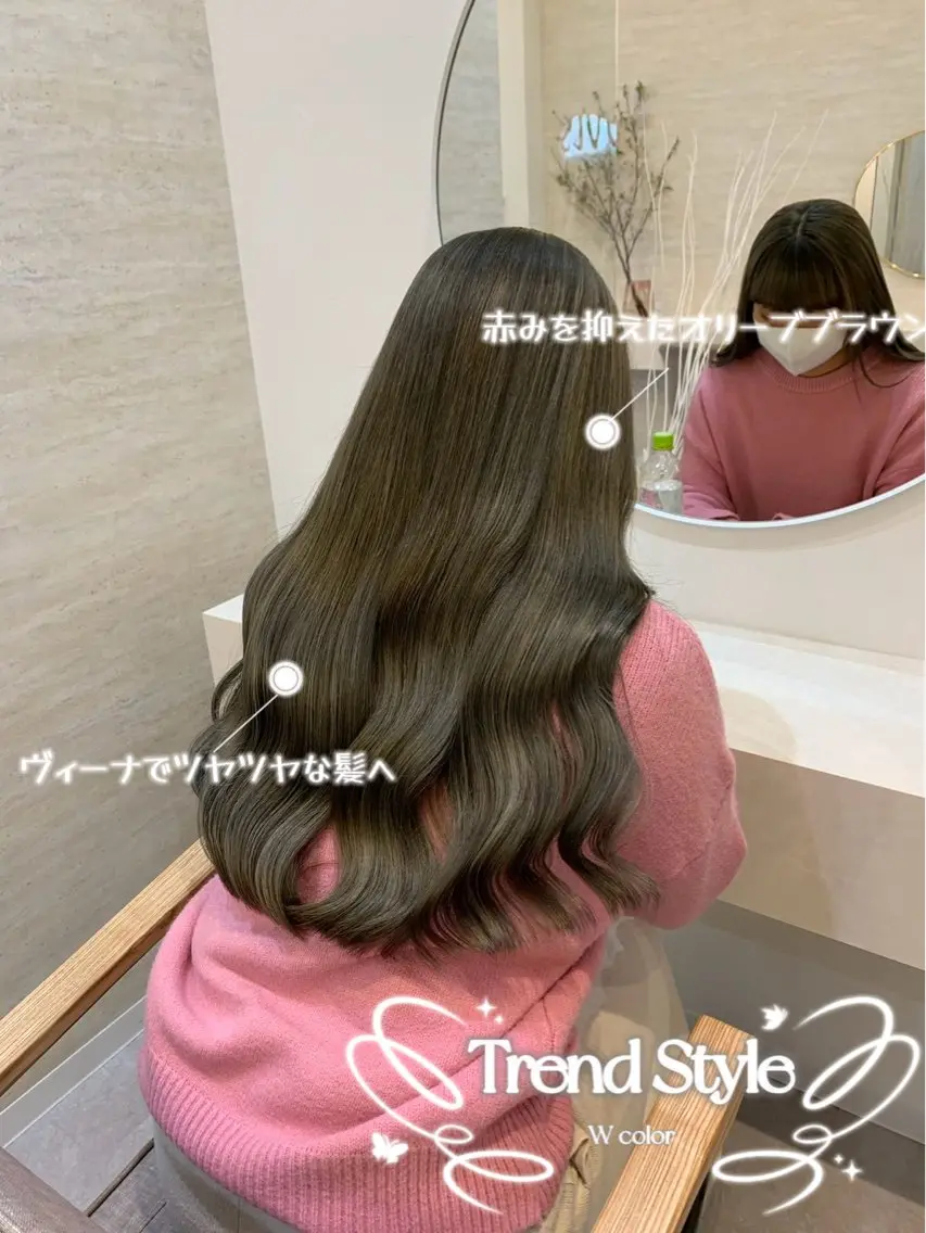 ロング カラー ブラウンカラー ヘアカラー トリートメント 🍑ももか🍑透明感 カラー/赤羽🦋のヘアスタイル