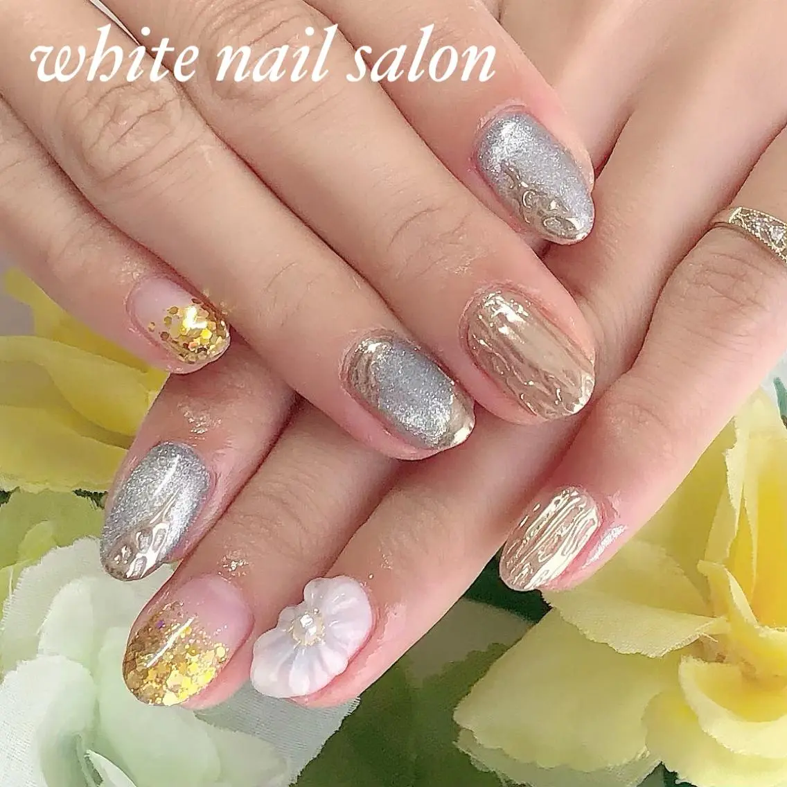 ネイル ジェルネイル ハードジェル 持ち込み ソフトジェル white nail salonのネイルデザイン