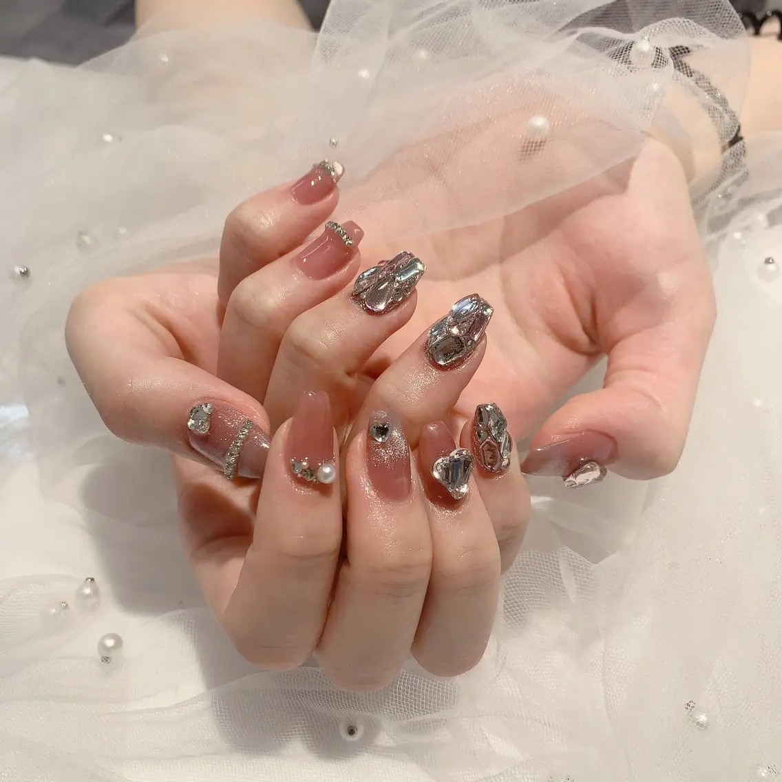 ネイル ハート ハンドネイル DG nailのネイルデザイン