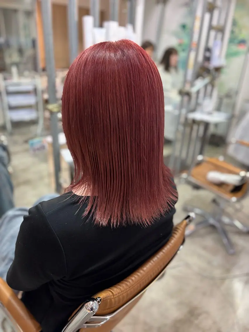 ミディアム カラー ヘアカラー トリートメント 髪質改善/ヘアケア coiiはしもとはなのヘアスタイル