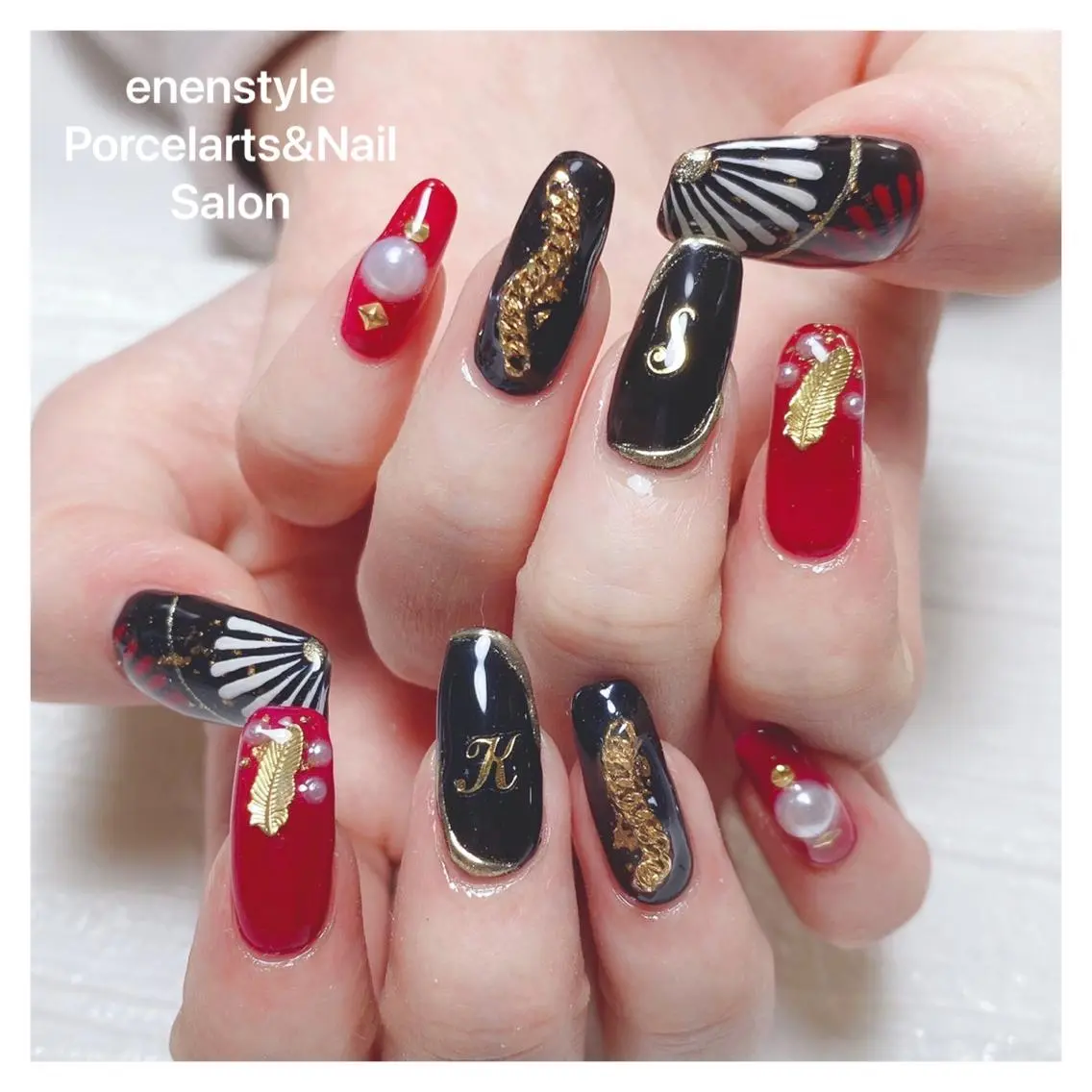 セミロング ネイル 🐾enen style 🐾のネイルデザイン