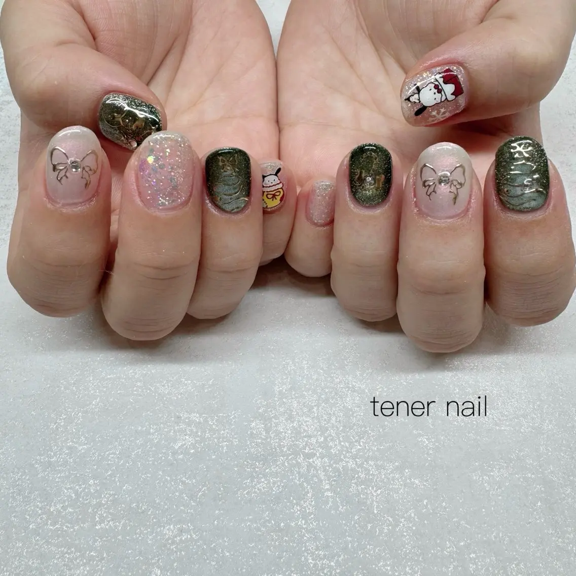 ネイル 冬ネイル クリスマス ハンドネイル テネルネイル tener nailのネイルデザイン
