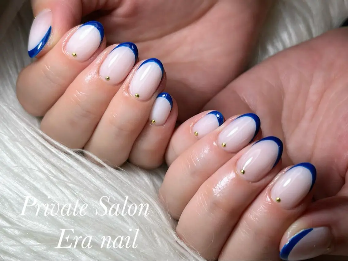 ネイル マツエク・マツパ フレンチネイル ワンカラーネイル ハンドネイル Era nailのネイルデザイン