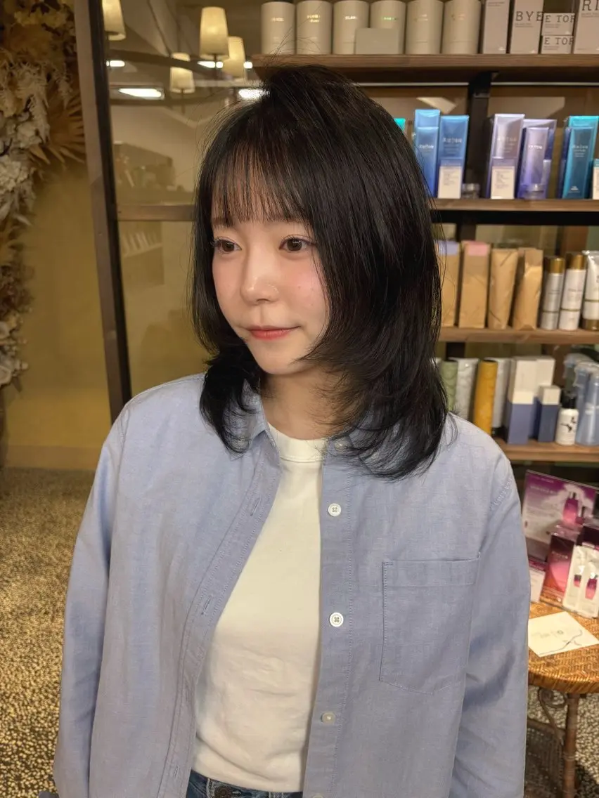 ミディアム ハッシュカット ヘアカラー トリートメント zerohair むらなかあやね🐰ᩚのヘアスタイル