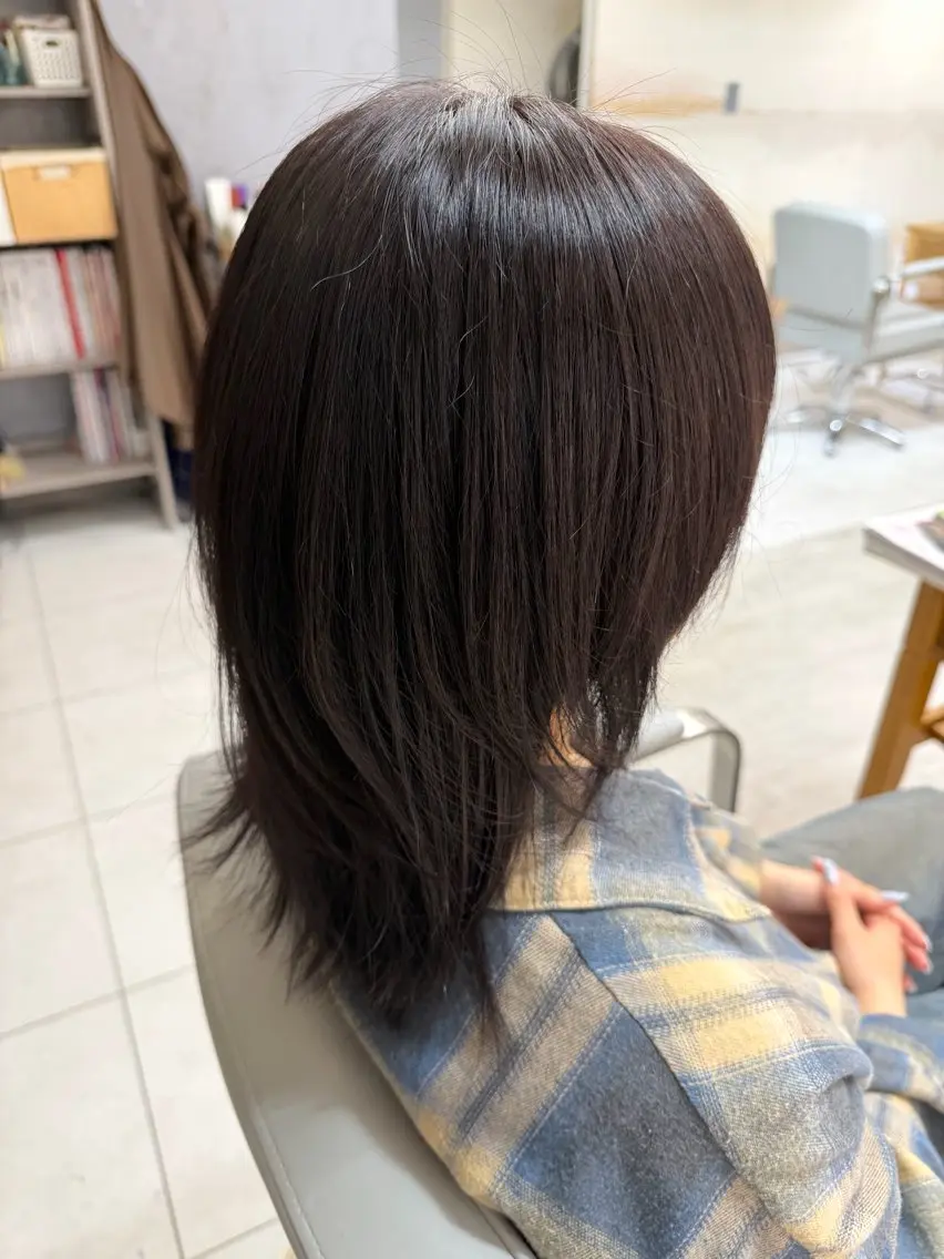 ミディアム カラー カット 颯/ツイスパ/波巻き /レディースモデルのヘアスタイル