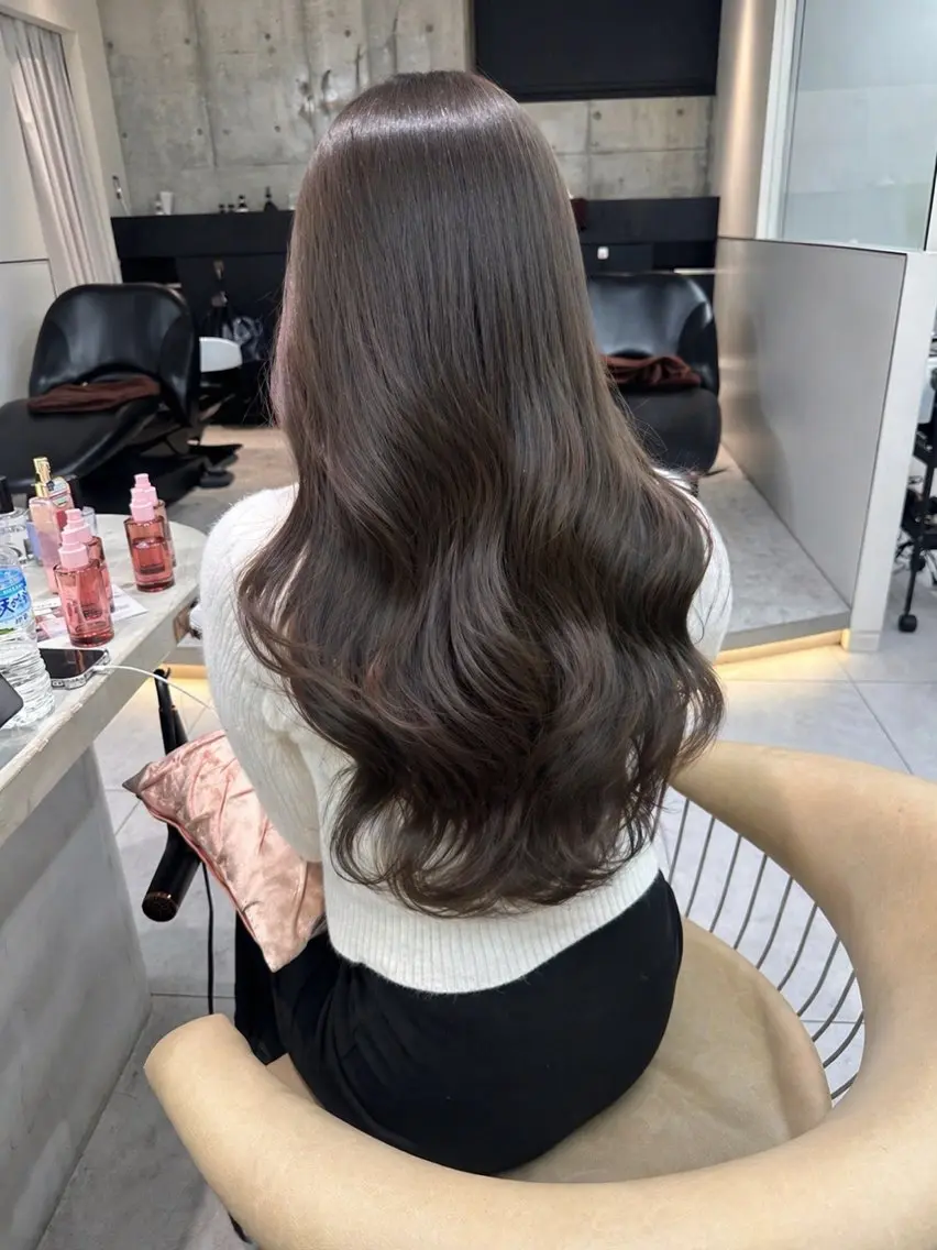 セミロング カラー カット ヘアカラー トリートメント 《髪質改善✖️オリー ブ🧸》小嶋拓也のヘアスタイル