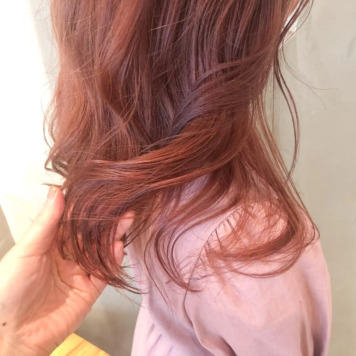 ミディアム カラー ヘアアレンジ カット ヘアカラー トリートメント 新宿/顔周りカット +レイヤー=しずく♩のヘアスタイル
