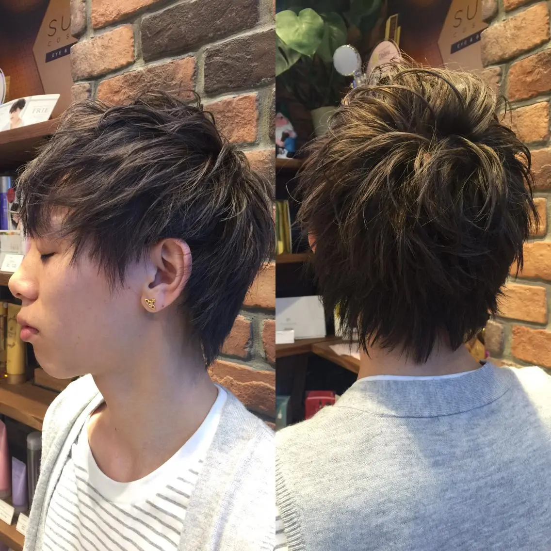 ショート カラー メンズ メンズウルフカット ウルフカット Vir by browのヘアスタイル
