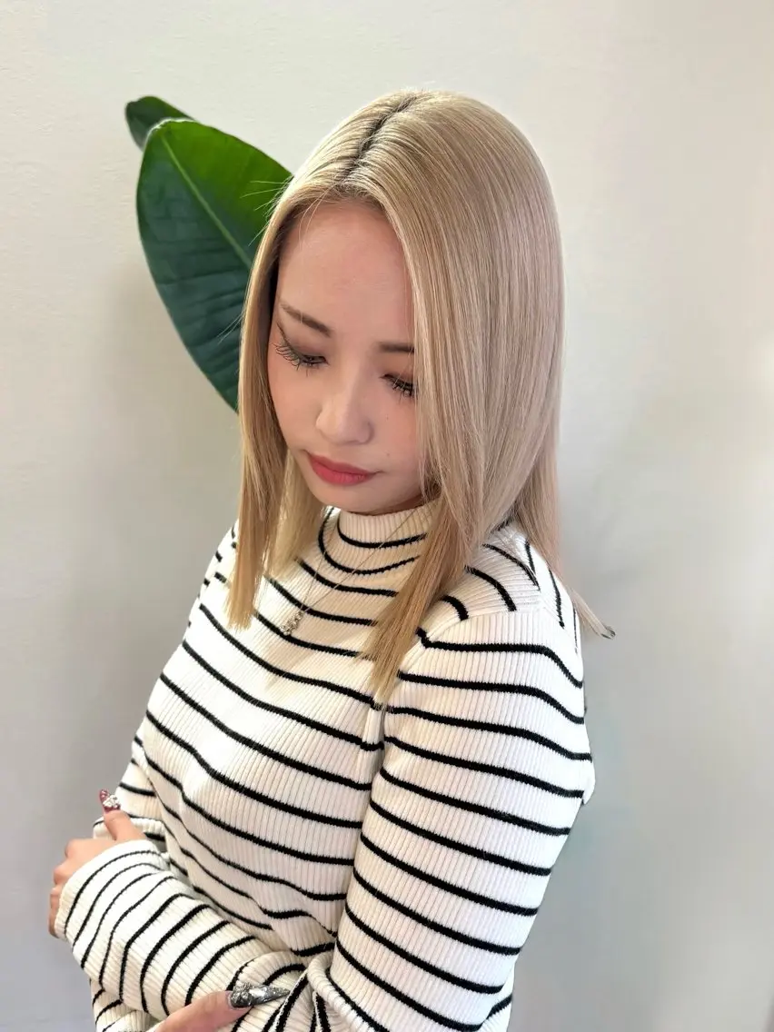ミディアム カット 🫧はるか🫧 ブリーチ・髪質改善のヘアスタイル
