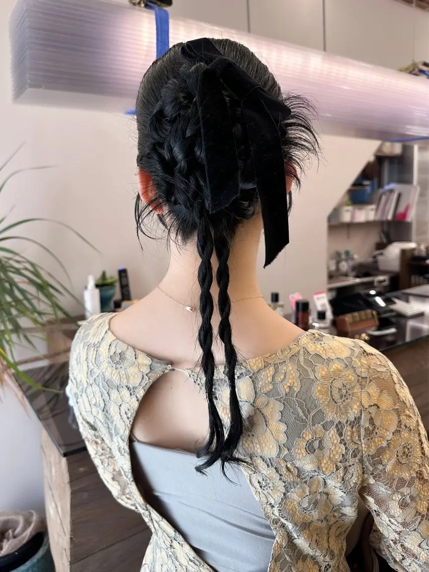 ロング ヘアアレンジ ヘアセット 🐏nao /レイヤーカット🐏のヘアスタイル