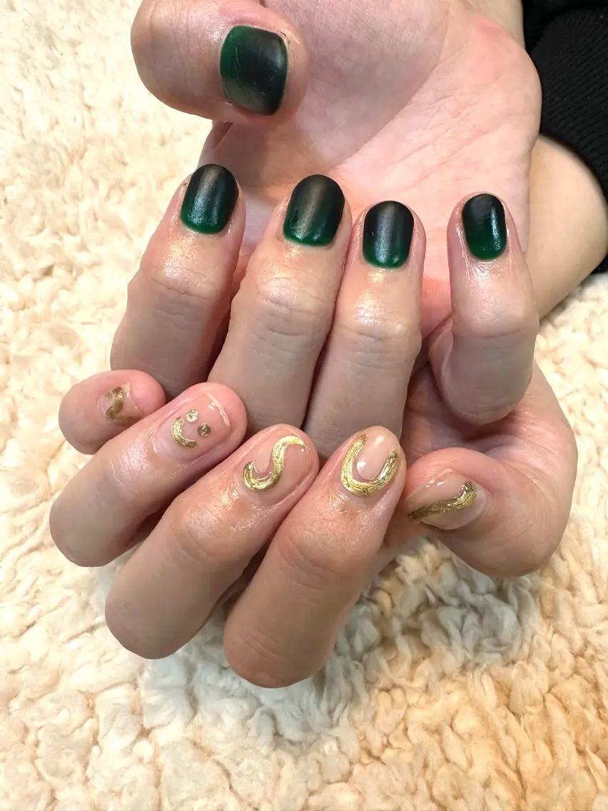 ネイル アートネイル クリアネイル ぷっくりネイル ハンドネイル GéRanium Harukaのネイルデザイン