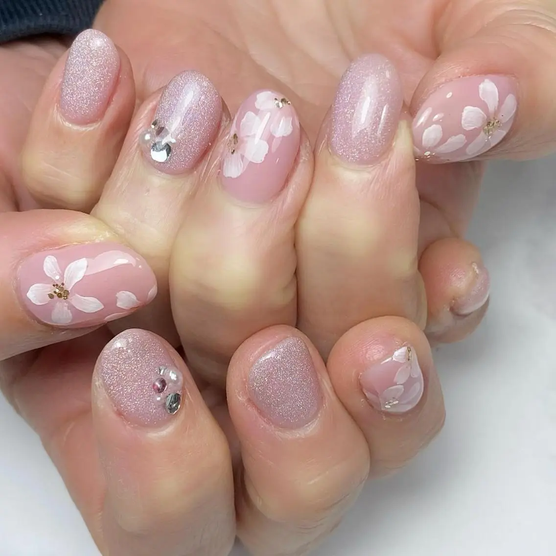 ネイル 桜ネイル ハンドネイル ameria meguのネイルデザイン