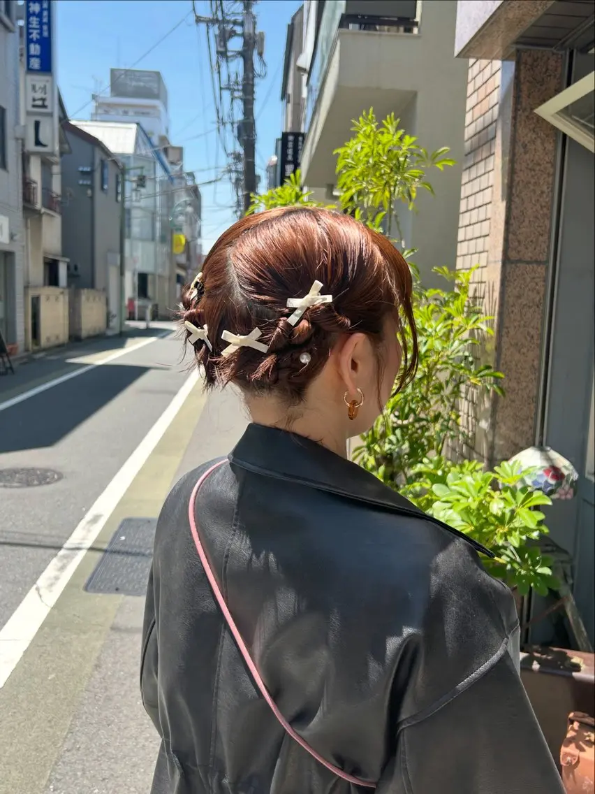 ショート ヘアアレンジ ボブ ヘアセット BRITS 渡辺 菜々子のヘアスタイル