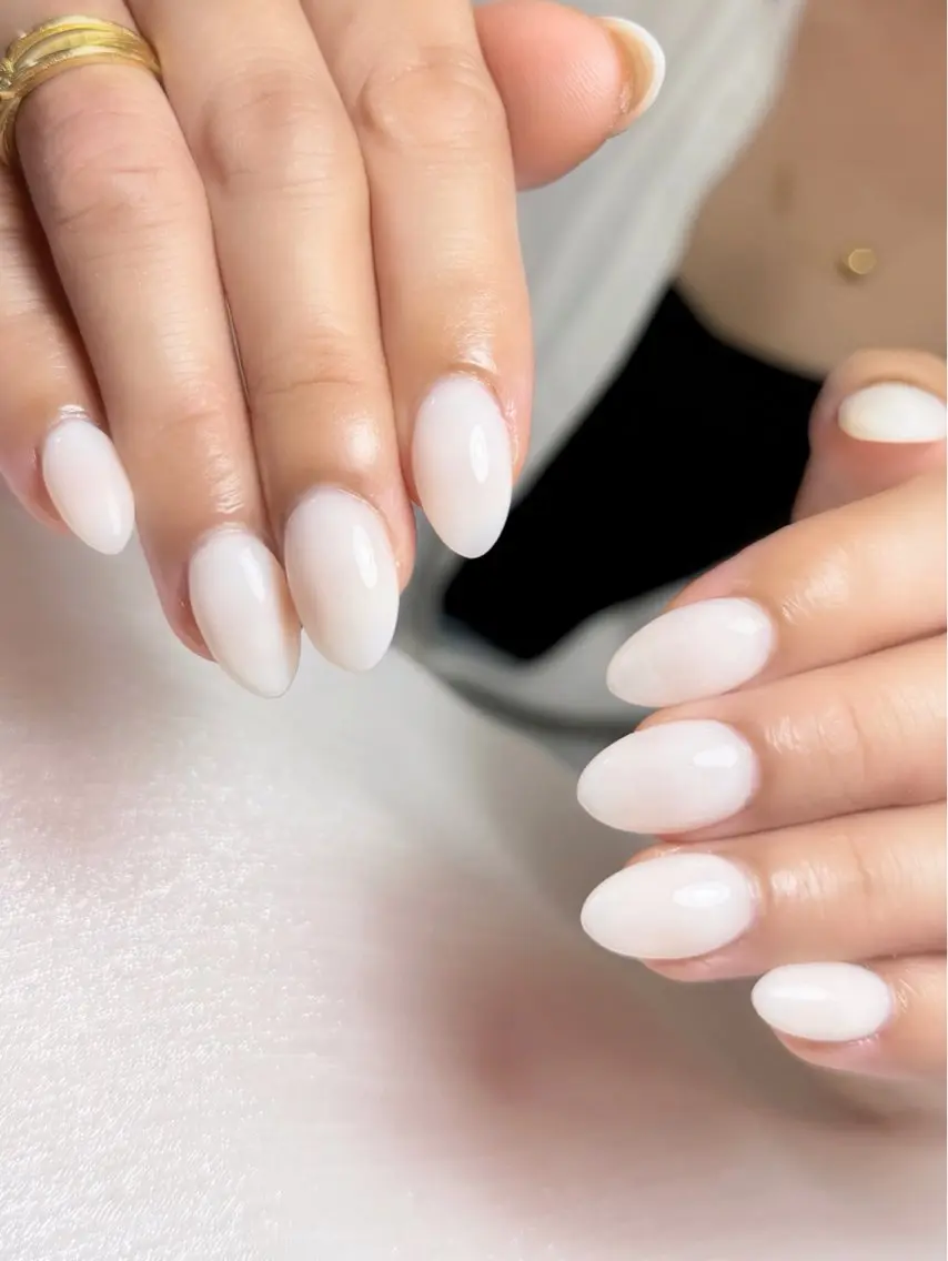 ネイル 長さ出し ワンカラーネイル Rin Nails Osakaのネイルデザイン