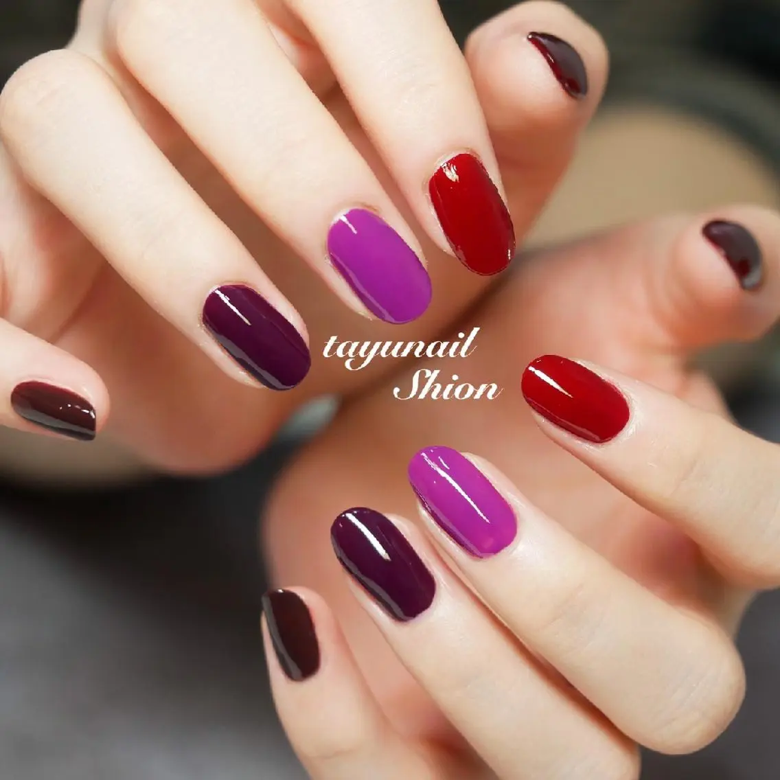 ネイル ブルー ジェルネイル ワンカラーネイル パラジェル シンプルネイル ネイルサロン 【たゆnail】のネイルデザイン