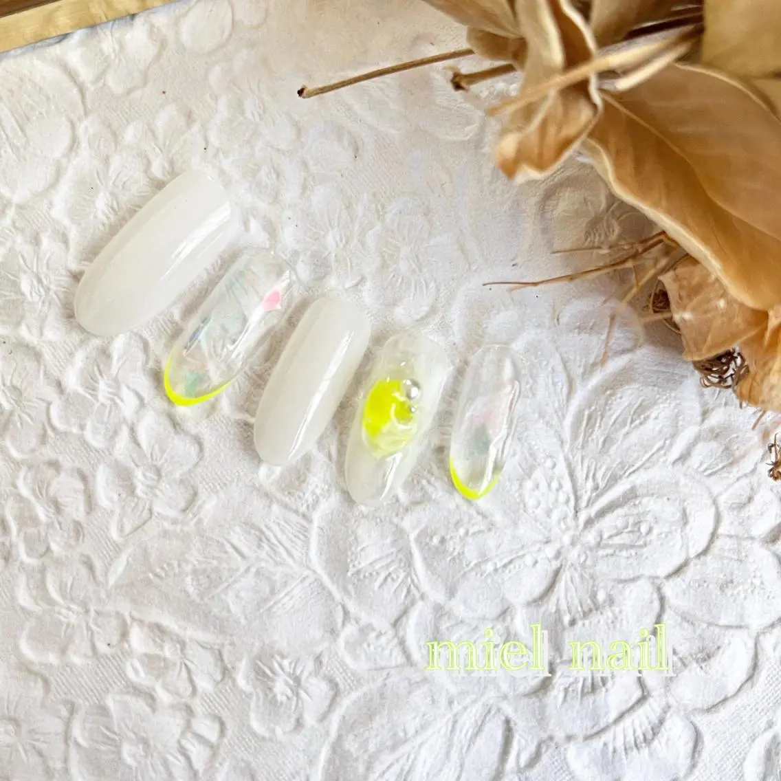 ネイル フレンチネイル ジェルネイル miel nailのネイルデザイン