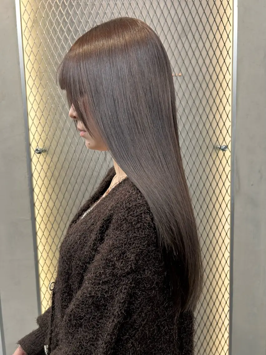 ロング カラー 髪質改善 ヘアカラー Haru/THREE …by velvetのヘアスタイル