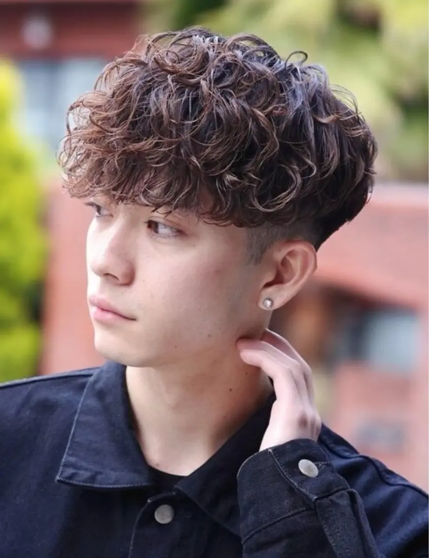 ショート パーマ メンズ カット パーマ fifthパーマ特化 ユウリのヘアスタイル
