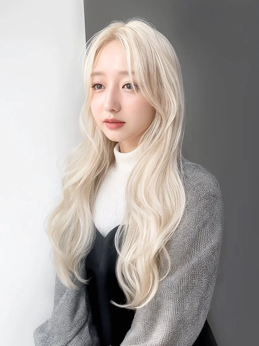 ロング カラー アディクシーカラー ベージュカラー ブリーチ ケアブリーチ イルミナカラー カット ヘアカラー トリートメント 脱!黒髪 ダブルカラー【上野】のヘアスタイル