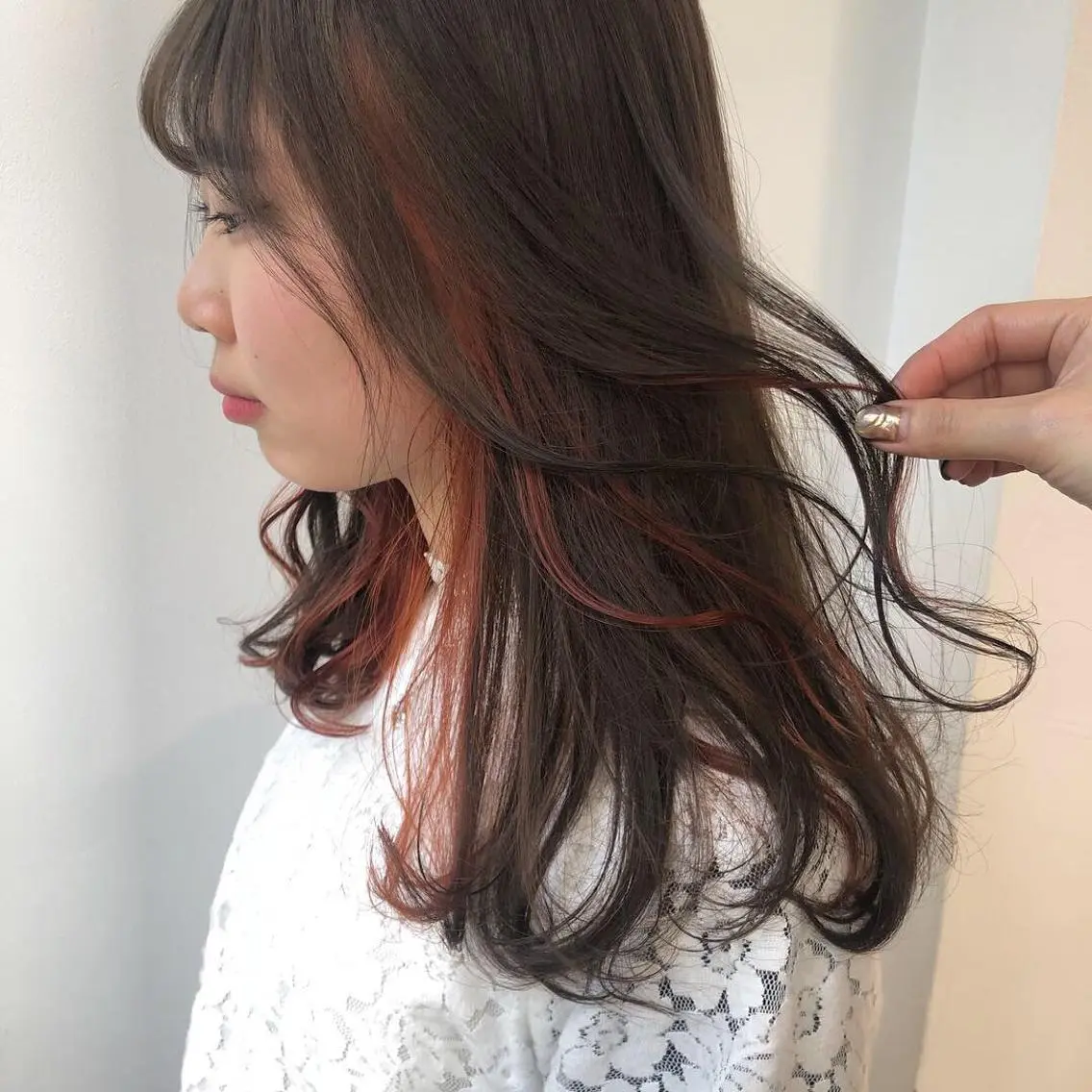 ロング カラー インナーカラー ヘアカラー トリートメント ヘアセット ❤️sai❤️ official❤️のヘアスタイル