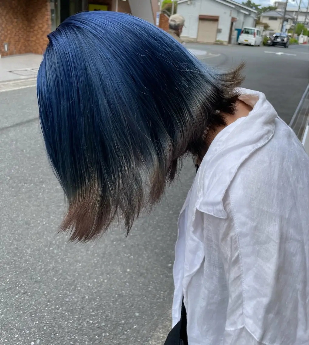 カラー ブルーカラー ダブルカラー ☆髪質改善☆ 河野真也のヘアスタイル