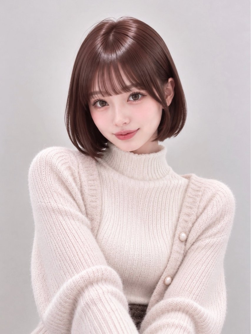 ショート カラー カット ヘアカラー トリートメント 暖色/大人可愛いボブ /Ririka🎀のヘアスタイル