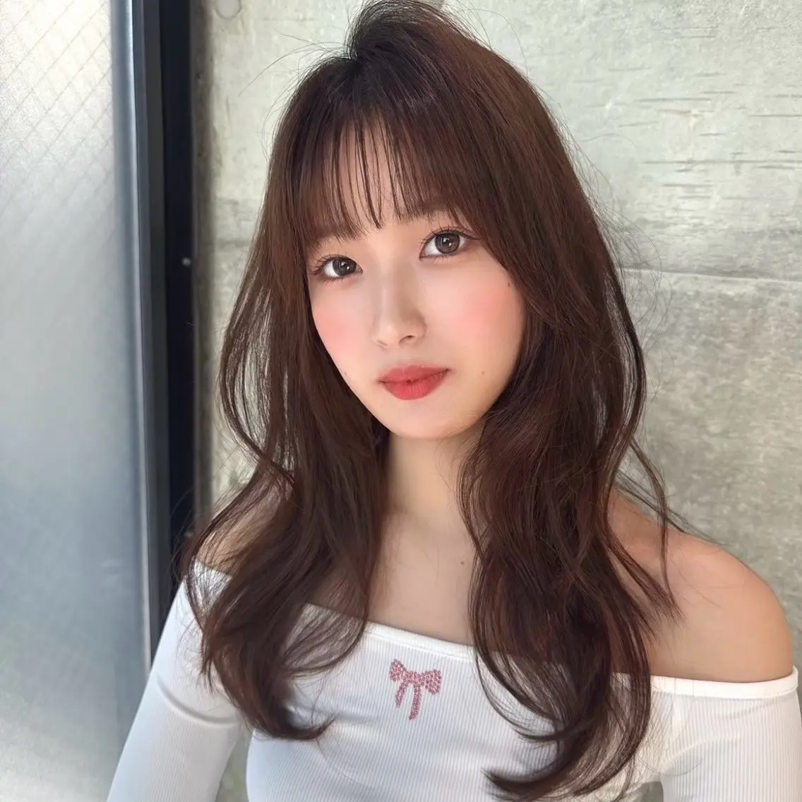 セミロング ヘアカラー トリートメント 透明感カラー/ りおのヘアスタイル