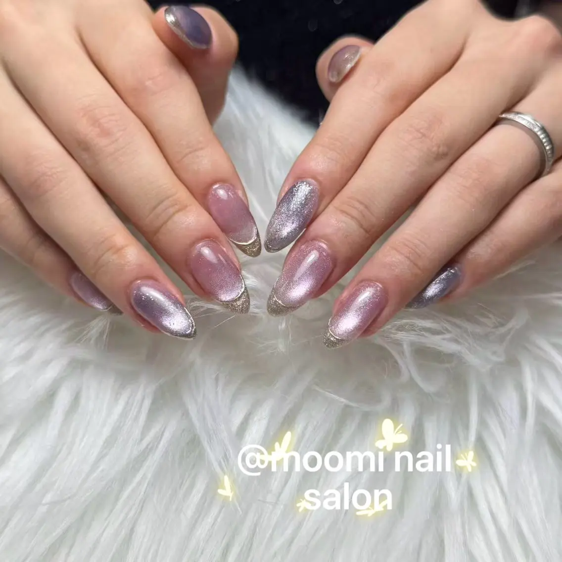 ネイル チークネイル フレンチネイル ジェルネイル グラデーション ハート ハンドネイル moomi nail スカルプ専門のネイルデザイン