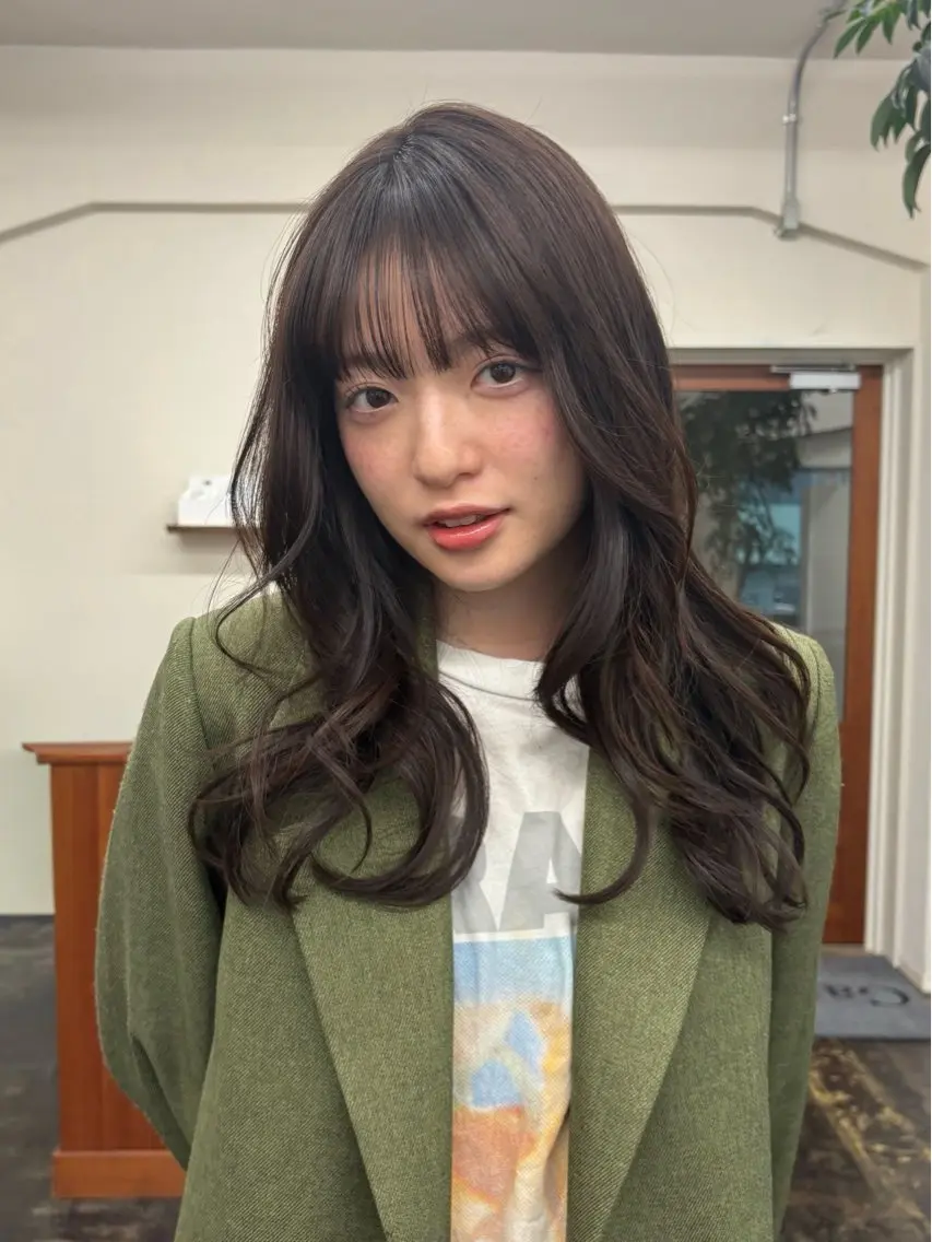 ミディアム 透明感カラー/顔周り カット/ののか💞のヘアスタイル