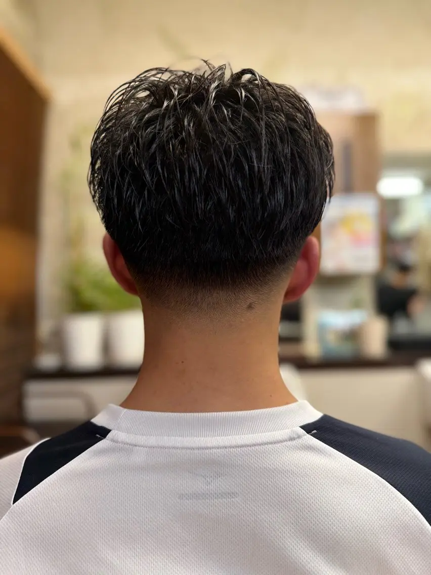 ショート メンズ フェードカット 七三 フルハタヒロト 六本木理容師のヘアスタイル