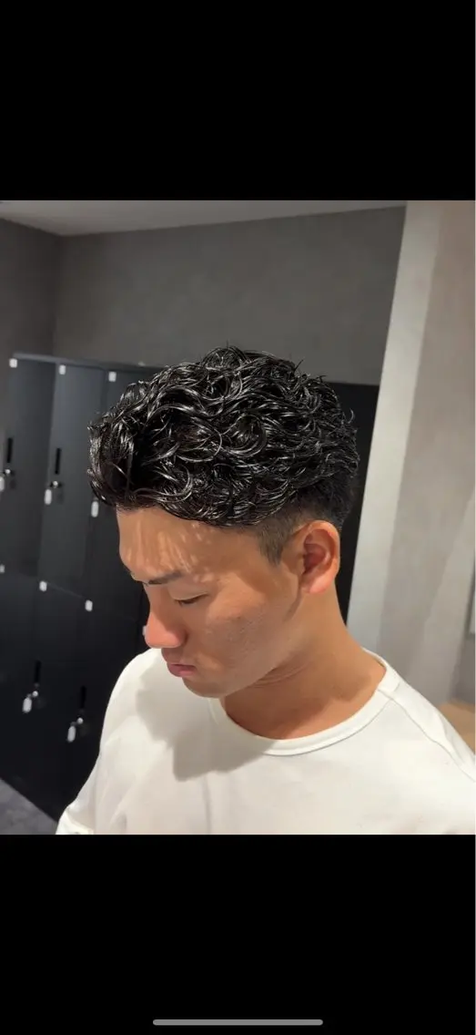 ショート パーマ メンズ オールバック メンズパーマ カット パーマ メンズパーマ特化 美容師kouyaのヘアスタイル