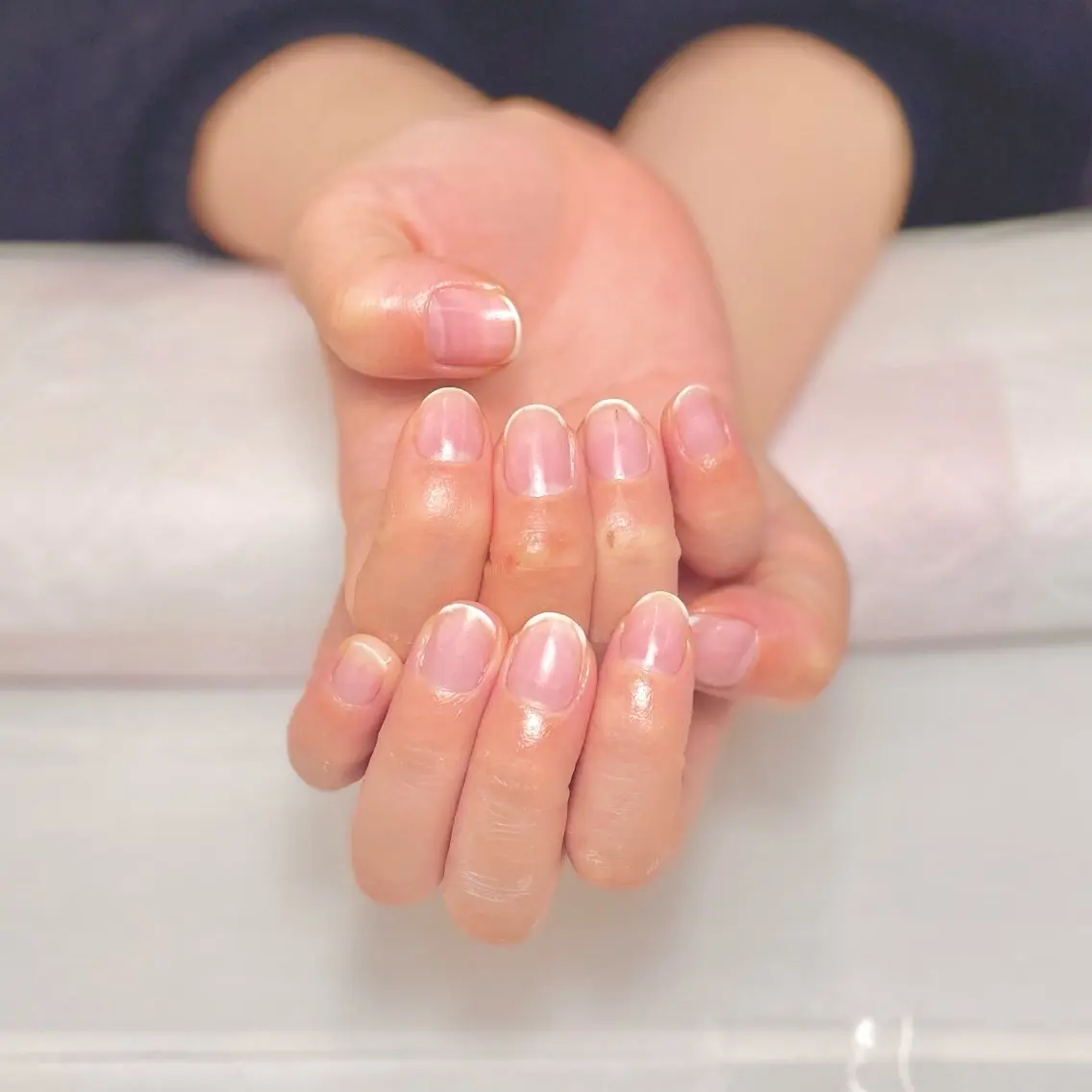 ネイル MAXKELLY正池 白フレンチ募集🕊️のネイルデザイン