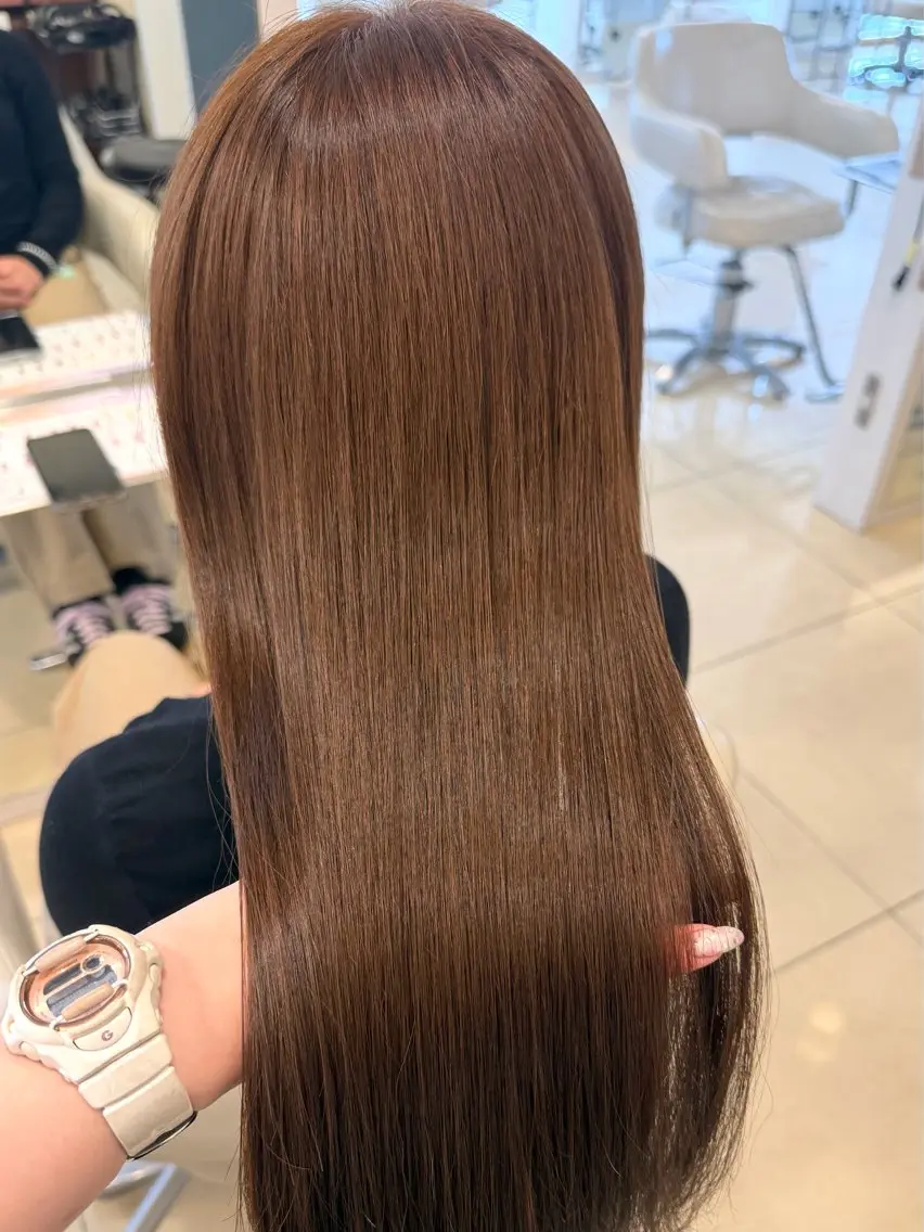 ロング ヘアカラー 💗透明感カラー💗 にしぞえ ななみのヘアスタイル