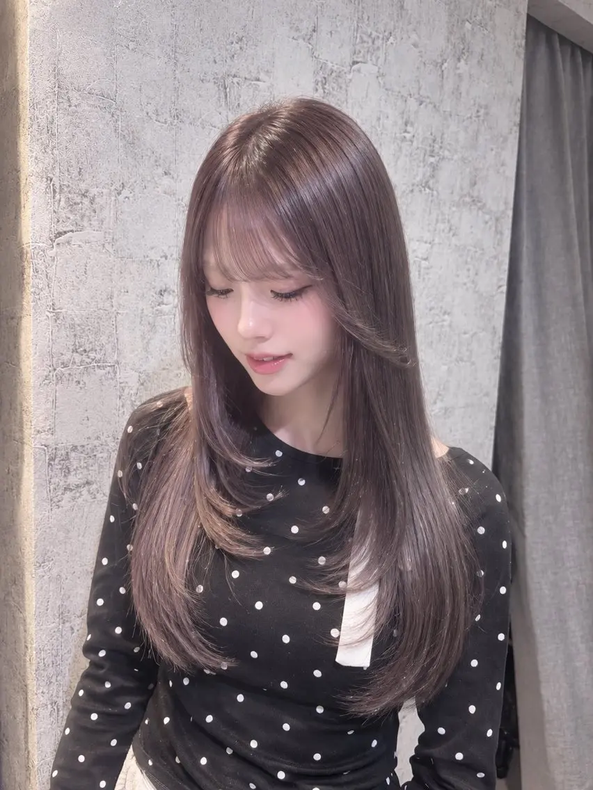 ロング カット 髪質改善カラー ✖️韓国レイヤー小澤のヘアスタイル