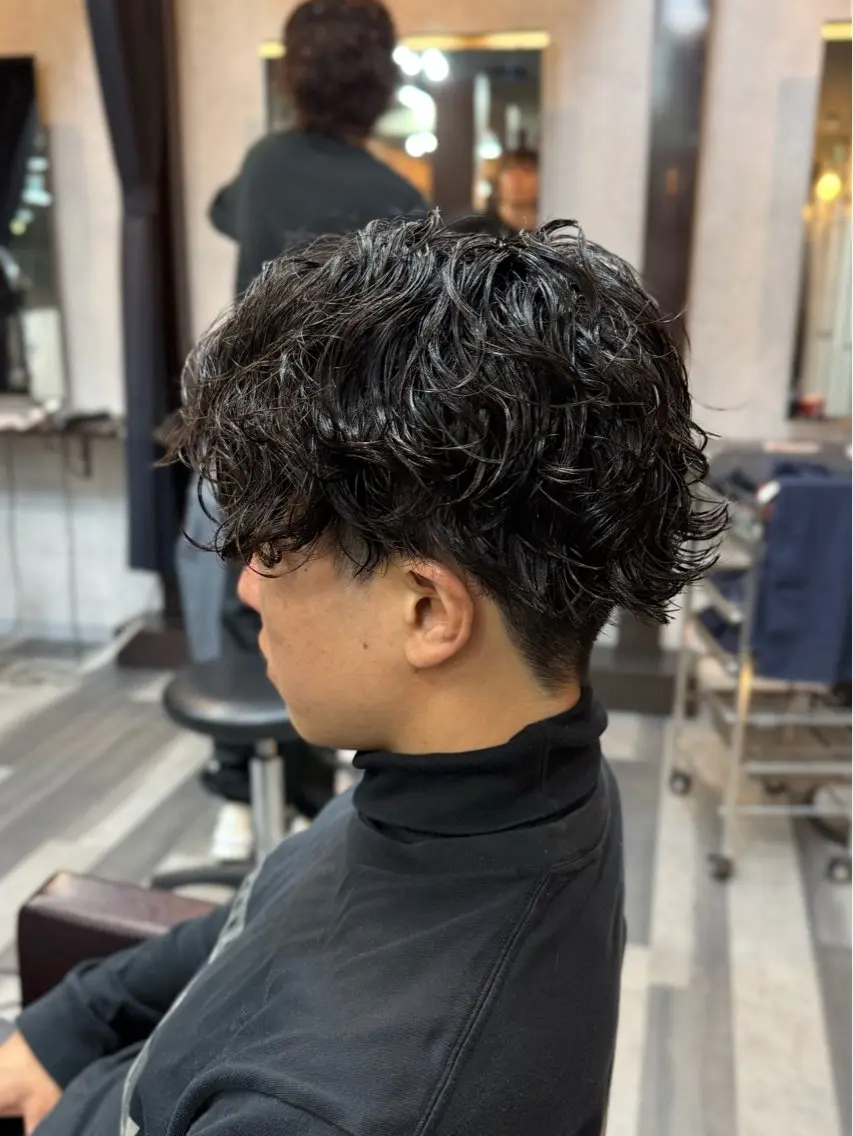 ショート パーマ メンズ カット パーマ 井上 武輝のヘアスタイル