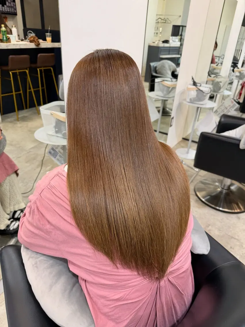 セミロング カラー ヘアカラー 無料カット レイヤー/表参道のヘアスタイル
